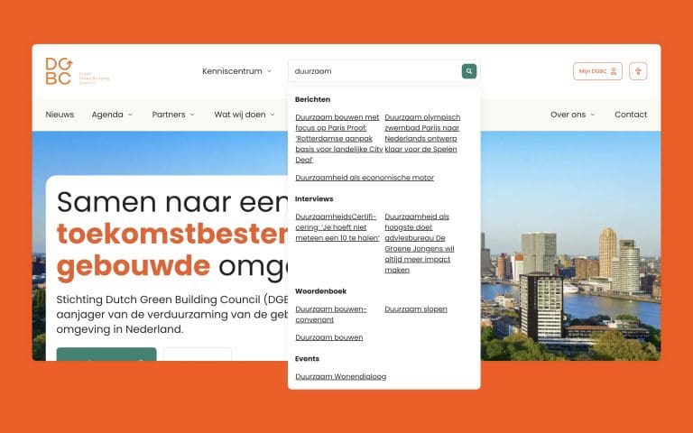 DGBC Zoekfunctie